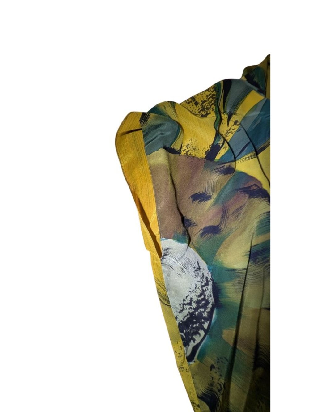 Nora Lottie Floral Poncho Top Abstract Art to Wear Silk Hand Painted Artsy - Picture 5 of 8